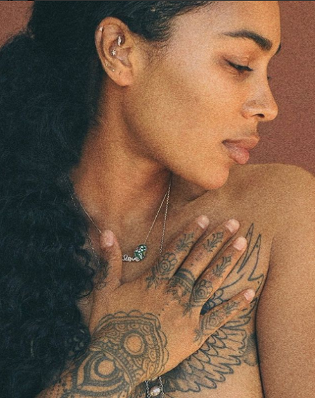 Dreka Gates flaunts tattoos on her social media